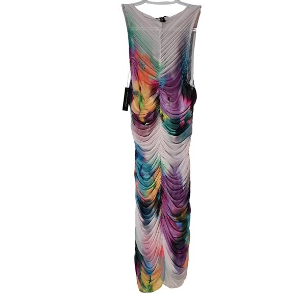 NWT AFRM Helsa Mini Dress in Blur Pansy Size Small - Picture 3 of 7